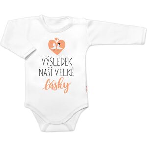 Baby Nellys Body dlouhý rukáv, Výsledek naší velké lásky, bílé vel. 62 Baby Nellys Body dlouhý rukáv, Výsledek naší velké lásky, bílé vel. 62