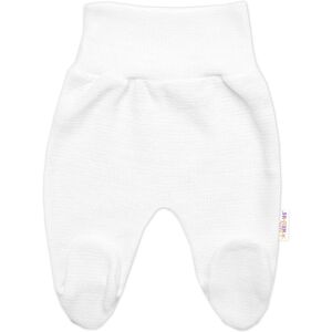 Baby Nellys Hand Made Pletené kojenecké polodupačky - bílé, vel. 62 Baby Nellys Hand Made Pletené kojenecké polodupačky - bílé, vel. 62