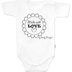 Baby Nellys Body krátký rukáv Made with love, bílé Baby Nellys Body krátký rukáv Made with love, bílé