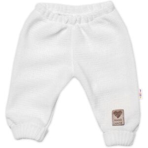 Baby Nellys Pletené kojenecké kalhoty, bílé, 80/86 Baby Nellys Pletené kojenecké kalhoty, bílé, 80/86