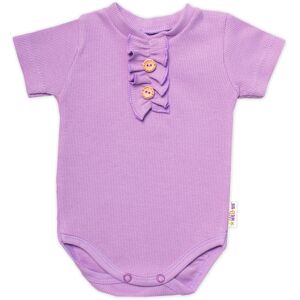Baby Nellys Kojenecké žebrované body s knoflíčky kr. rukáv, Girl - lila, vel. 86 Baby Nellys Kojenecké žebrované body s knoflíčky kr. rukáv, Girl - lila, vel. 86