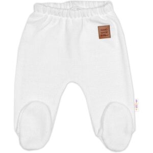 Baby Nellys Pletené kojenecké polodupačky Hand Made, bílé, vel. 68 Baby Nellys Pletené kojenecké polodupačky Hand Made, bílé, vel. 68