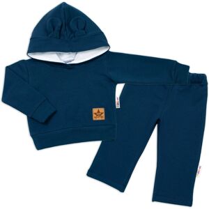 Baby Nellys Tepláková souprava s kapucí a oušky,granátová, vel. 80 Baby Nellys Tepláková souprava s kapucí a oušky,granátová, vel. 80