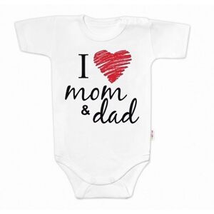 Baby Nellys Body krátký rukáv I love mom & dad, unisex vel. 74 Baby Nellys Body krátký rukáv I love mom & dad, unisex vel. 74