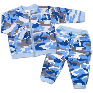 Baby Nellys Kojenecká tepláková souprava Army, modrá Baby Nellys Kojenecká tepláková souprava Army, modrá