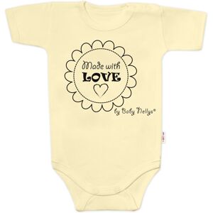 Baby Nellys Body krátký rukáv Made with love, žluté vel. 62 Baby Nellys Body krátký rukáv Made with love, žluté vel. 62