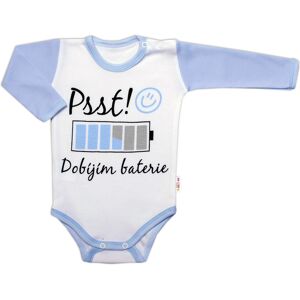 Baby Nellys Body dl. rukáv - Baby, Psst! Dobíjím baterie, kluk, vel. 86 Baby Nellys Body dl. rukáv - Baby, Psst! Dobíjím baterie, kluk, vel. 86