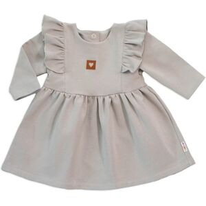 Baby Nellys Dětské teplákové šaty, tunika Vintage Love - šedé, vel. 68 Baby Nellys Dětské teplákové šaty, tunika Vintage Love - šedé, vel. 68