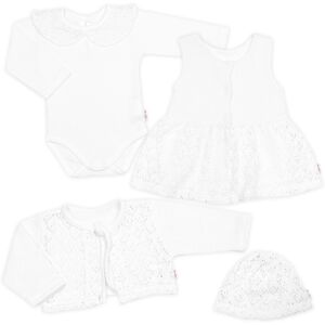 Baby Nellys Luxusní pletená sada pro holčičku na křtiny a oslavu 4D design - bílá, vel. 68 vel. 68 Baby Nellys Luxusní pletená sada pro holčičku na křtiny a oslavu 4D design - bílá, vel. 68 vel. 68