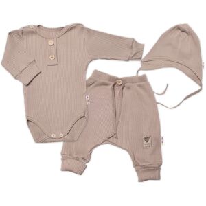 Baby Nellys 3-dílná žebrovaná soupr. Hand Made, body, tepláčky a čepička, béžová, vel. 68 vel. 68 Baby Nellys 3-dílná žebrovaná soupr. Hand Made, body, tepláčky a čepička, béžová, vel. 68 vel. 68
