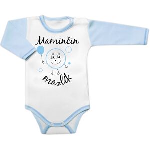 Baby Nellys Body dlouhý rukáv s vtipným textem, Maminčin mazlík, vel. 86 Baby Nellys Body dlouhý rukáv s vtipným textem, Maminčin mazlík, vel. 86