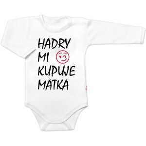 Baby Nellys Body dlouhý rukáv Hadry mi kupuje matka, bílé vel. 62 Baby Nellys Body dlouhý rukáv Hadry mi kupuje matka, bílé vel. 62
