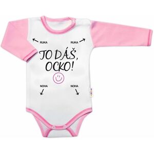 Baby Nellys Body dlouhý rukáv s vtipným textem TO DÁŠ OCKO vel. 86, holka Baby Nellys Body dlouhý rukáv s vtipným textem TO DÁŠ OCKO vel. 86, holka