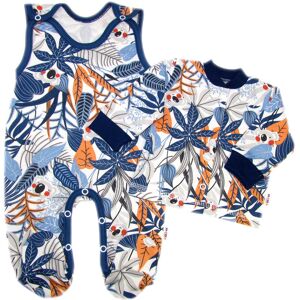 Baby Nellys 2D sada, bavlněné dupačky s košilkou Jungle, 56 Baby Nellys 2D sada, bavlněné dupačky s košilkou Jungle, 56