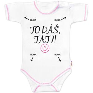 Baby Nellys Body kr. rukáv s vtipným textem, To dáš Tati!, vel. 86 Baby Nellys Body kr. rukáv s vtipným textem, To dáš Tati!, vel. 86