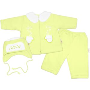 Baby Nellys Kabátek, čepička a kalhoty ®- zelená, vel. 68 Baby Nellys Kabátek, čepička a kalhoty ®- zelená, vel. 68