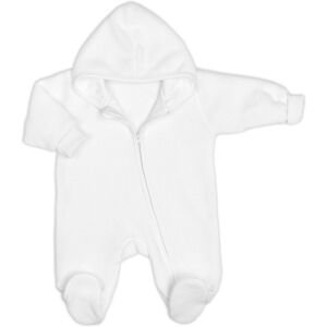 Baby Nellys Pletený overal s kapucí, CUTE - bílý, vel. 62 Baby Nellys Pletený overal s kapucí, CUTE - bílý, vel. 62