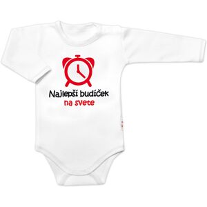 Baby Nellys Body dlouhý rukáv Najlepší budíček na svete, bílé vel. 86 Baby Nellys Body dlouhý rukáv Najlepší budíček na svete, bílé vel. 86