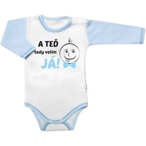 Baby Nellys Body dl. rukáv s vtipným textem, A TEĎ tady velím JÁ!,vel.74 Baby Nellys Body dl. rukáv s vtipným textem, A TEĎ tady velím JÁ!,vel.74
