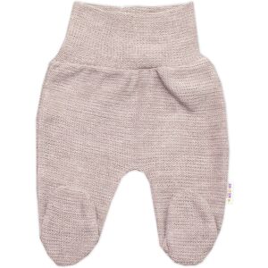 Baby Nellys Pletené kojenecké polodupačky Hand Made, béžové, vel. 56 Baby Nellys Pletené kojenecké polodupačky Hand Made, béžové, vel. 56