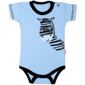 Baby Nellys Body krátký rukáv Zebra - modré vel. 56 Baby Nellys Body krátký rukáv Zebra - modré vel. 56