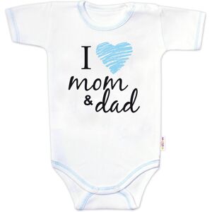 Baby Nellys Body krátký rukáv I love mom & dad, kluk vel. 86 Baby Nellys Body krátký rukáv I love mom & dad, kluk vel. 86