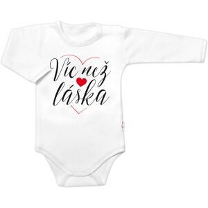 Baby Nellys Body dlouhý rukáv, Víc než láska, Baby Nellys, bílé, vel. 80 Baby Nellys Body dlouhý rukáv, Víc než láska, Baby Nellys, bílé, vel. 80