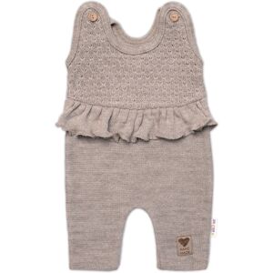 Baby Nellys Pletené láclové kalhoty Girl s volánkem, béžové, vel.68 Baby Nellys Pletené láclové kalhoty Girl s volánkem, béžové, vel.68