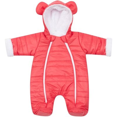 New Baby Zimní kojenecká kombinéza s kapucí a oušky Pumi red raspberry, vel. 74 (6-9m) New Baby Zimní kojenecká kombinéza s kapucí a oušky Pumi red raspberry, vel. 74 (6-9m)