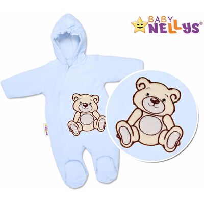 Baby Nellys Kombinézka/overálek Teddy Bear, velikost: 74 - sv. modrá Baby Nellys Kombinézka/overálek Teddy Bear, velikost: 74 - sv. modrá