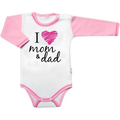 Baby Nellys Body dlouhý rukáv I love mom & dad, holka vel. 74 Baby Nellys Body dlouhý rukáv I love mom & dad, holka vel. 74