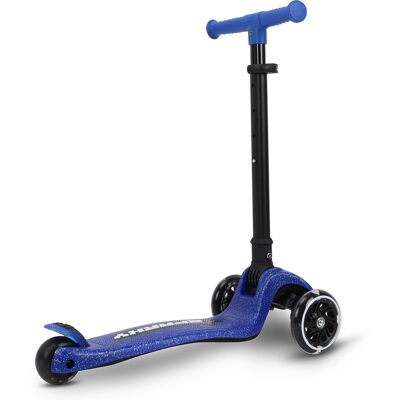 Milly Mally Dětská koloběžka SPARKY LED tříkolová – svítící kolečka, nastavitelná, modrá Milly Mally Dětská koloběžka SPARKY LED tříkolová – svítící kolečka, nastavitelná, modrá