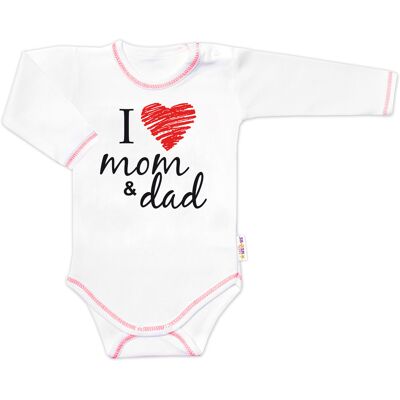 Baby Nellys Body dlouhý rukáv I love mom & dad vel. 62 Baby Nellys Body dlouhý rukáv I love mom & dad vel. 62