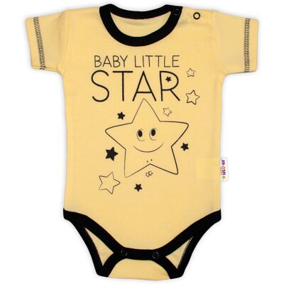 Baby Nellys Body krátký rukáv Baby Little Star - žluté vel. 62 Baby Nellys Body krátký rukáv Baby Little Star - žluté vel. 62