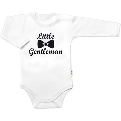 Baby Nellys Body dl. rukáv Little Gentleman, bavlna bílo/černé vel. 62 Baby Nellys Body dl. rukáv Little Gentleman, bavlna bílo/černé vel. 62