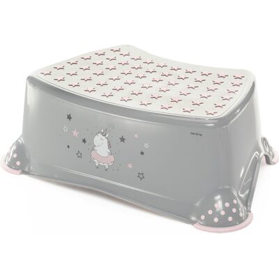 Zopa Stupínek k WC/umyvadlu Unicorn, Grey/Pink 2 Zopa Stupínek k WC/umyvadlu Unicorn, Grey/Pink 2