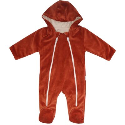 Mamatti Kojenecký overal VELVET, Baby Fox - hnědý, vel. 68 Mamatti Kojenecký overal VELVET, Baby Fox - hnědý, vel. 68