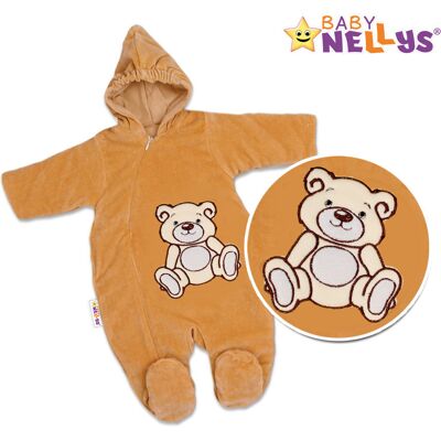 Baby Nellys Kombinézka/overálek Teddy Bear, velikost: 74 - hnědá Baby Nellys Kombinézka/overálek Teddy Bear, velikost: 74 - hnědá