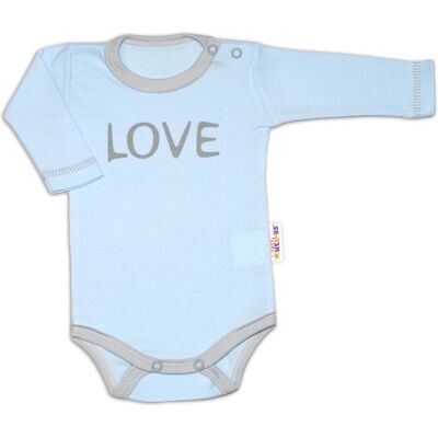 Baby Nellys Body dlouhý rukáv Love - modré vel. 62 Baby Nellys Body dlouhý rukáv Love - modré vel. 62