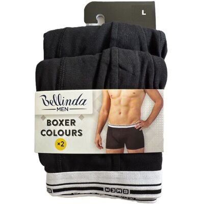 Bellinda Pánské bavlněné boxerky vel. L 2 ks černé Bellinda Pánské bavlněné boxerky vel. L 2 ks černé