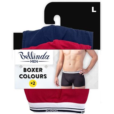Bellinda Pánské bavlněné boxerky vel. L 2 ks modré+červené Bellinda Pánské bavlněné boxerky vel. L 2 ks modré+červené