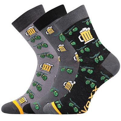 VoXX 3PACK pánské ponožky vícebarevné (Pivo-mix3) M VoXX 3PACK pánské ponožky vícebarevné (Pivo-mix3) M