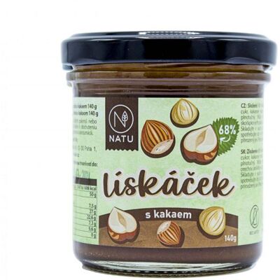 NATU Lískáček s kakaem 140 g NATU Lískáček s kakaem 140 g