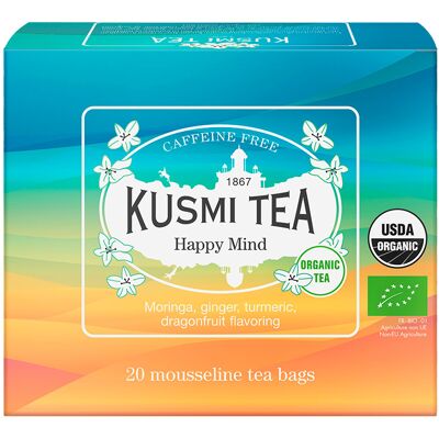 Kusmi Tea Bio Happy Mind Bylinné sáčky - Bylinné Čaje Kusmi Tea Bio Happy Mind Bylinné sáčky - Bylinné Čaje