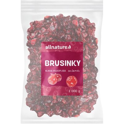 Allnature Sušené brusinky - Sušené plody Allnature Sušené brusinky - Sušené plody