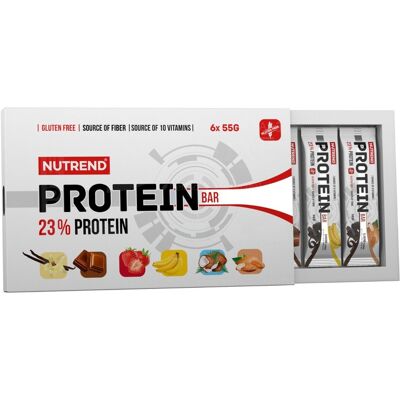 Nutrend Protein Bar Dárkové balení mix příchutí 6x55 g Nutrend Protein Bar Dárkové balení mix příchutí 6x55 g