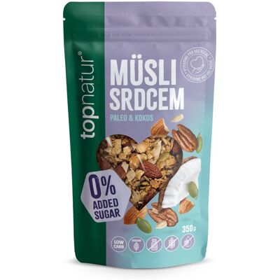 Topnatur Müsli srdcem Paleo&Kokos Low Carb 350 g Topnatur Müsli srdcem Paleo&Kokos Low Carb 350 g