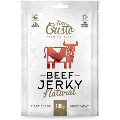 Naturell Beef Jerky - Vysoký Obsah Bílkovin, Nízký Obsah Soli - Beef Jerky Naturell Beef Jerky - Vysoký Obsah Bílkovin, Nízký Obsah Soli - Beef Jerky