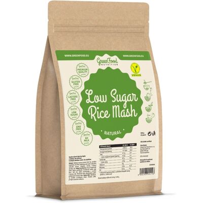 GreenFood Nutrition Low Sugar rýžová kaše natural 500 g GreenFood Nutrition Low Sugar rýžová kaše natural 500 g