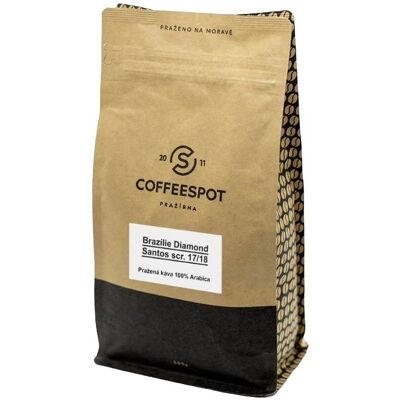 Coffeespot Brazílie Diamond Santos zrnková káva 500 g Coffeespot Brazílie Diamond Santos zrnková káva 500 g